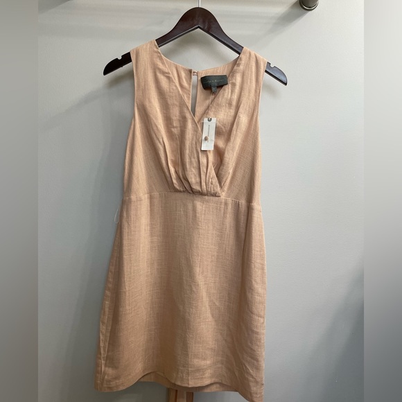 NEW! Sunday in Brooklyn Anthropologie - XXS Blush Colored Linen Dress - Picture 4 of 11